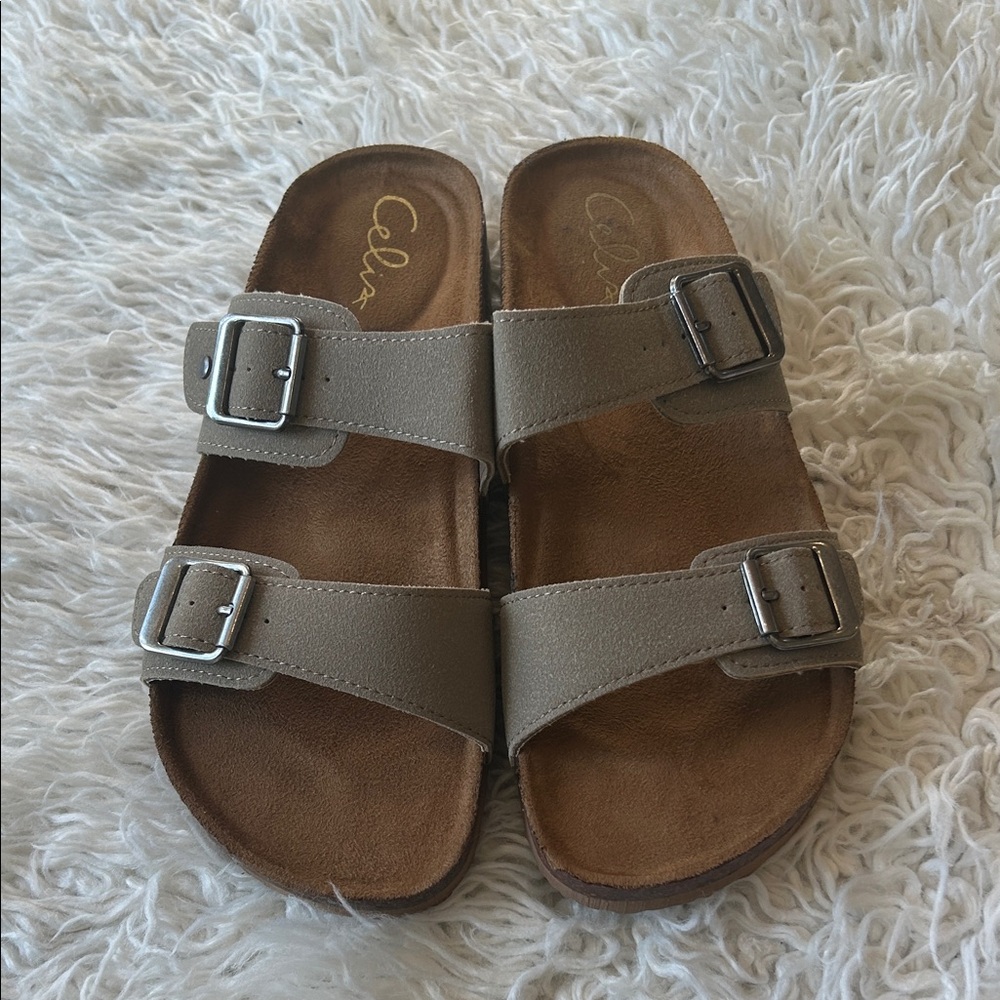 Celia Women’s Sandals with Silver Buckles